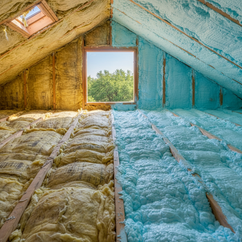Completed closed cell spray foam work at a residential property in Cibolo, TX