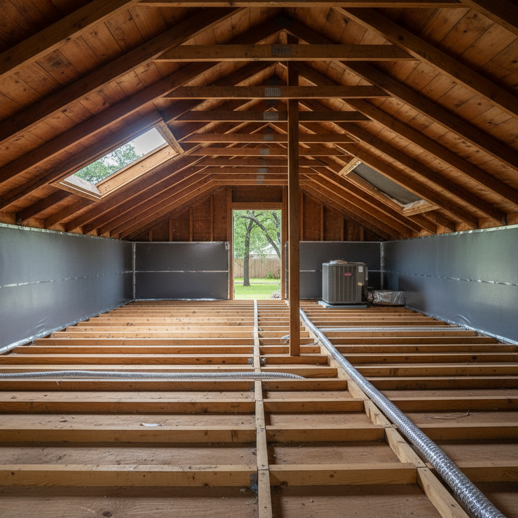 Completed insulation removal work at a residential property in Cedar Park, TX