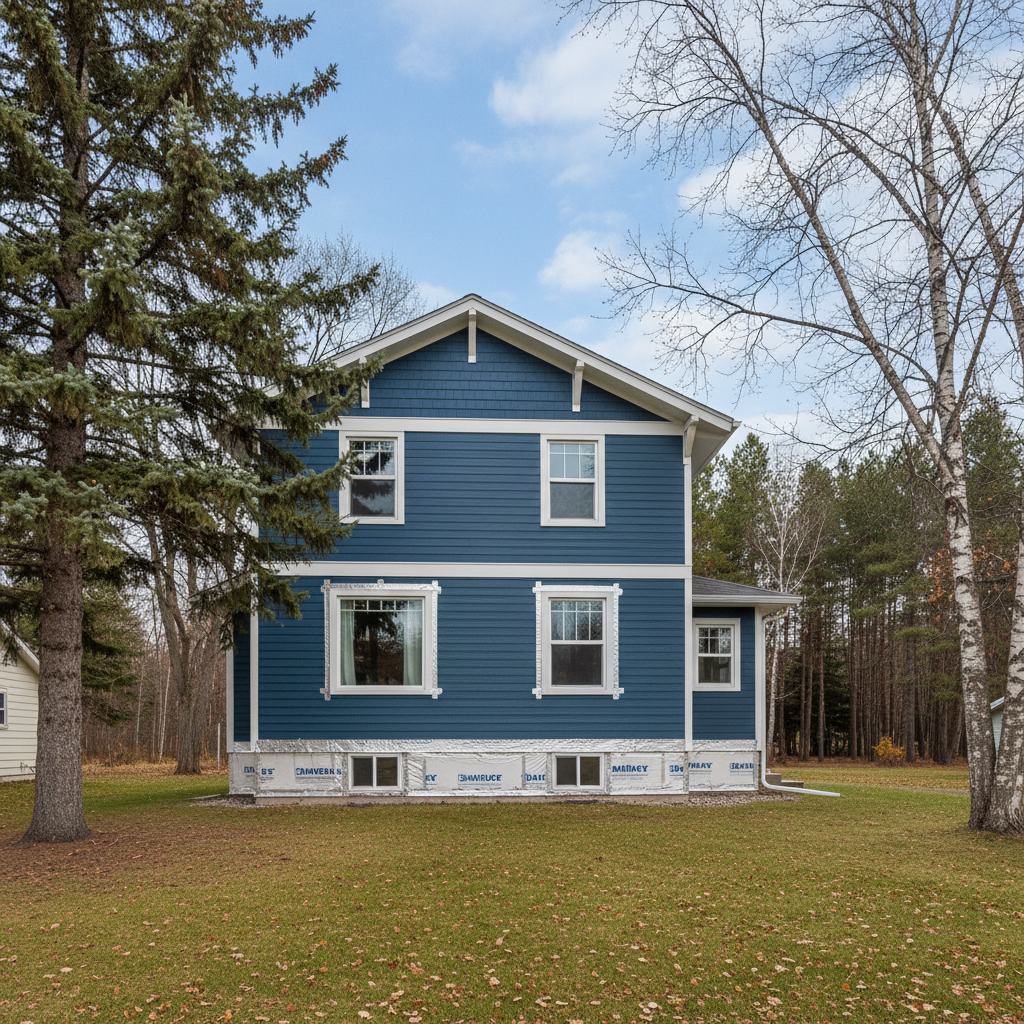 Completed insulation installation work at a residential property in Cloquet, MN