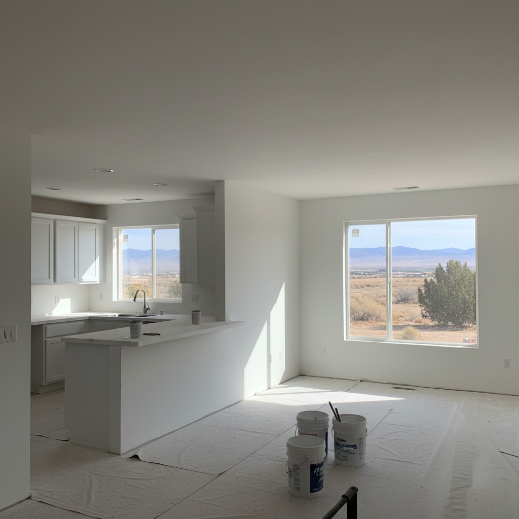 Completed drywall priming work at a residential property in West Valley City, UT