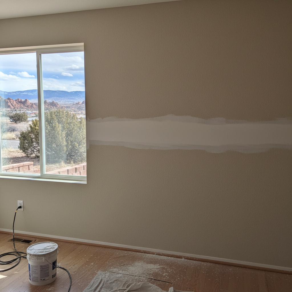 Completed drywall repair work at a residential property in West Jordan, UT