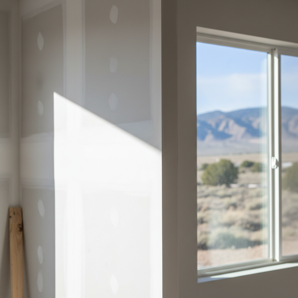 Completed sheetrock installation work at a residential property in Sandy, UT