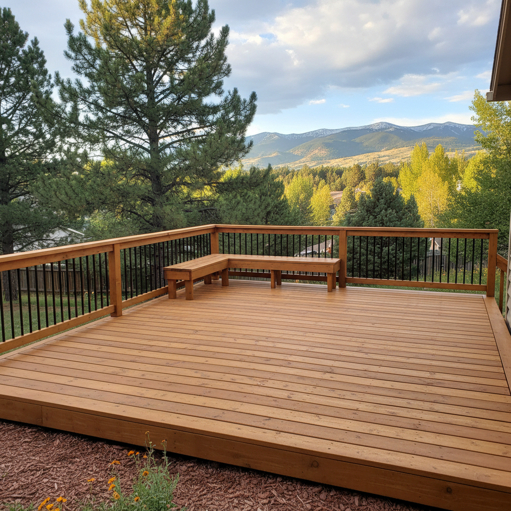 Completed deck repair work at a residential property in Golden, CO