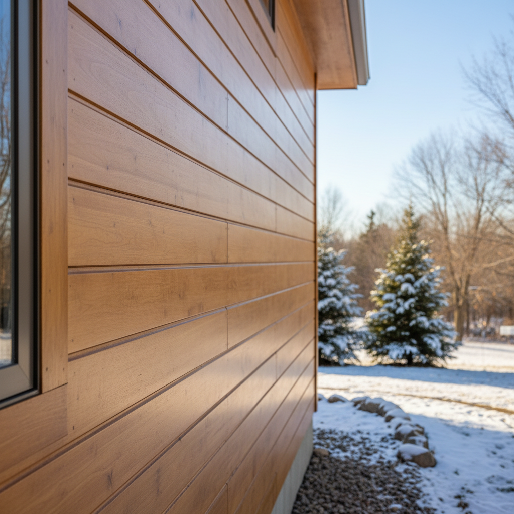 Completed wooden siding work at a residential property in Superior, WI