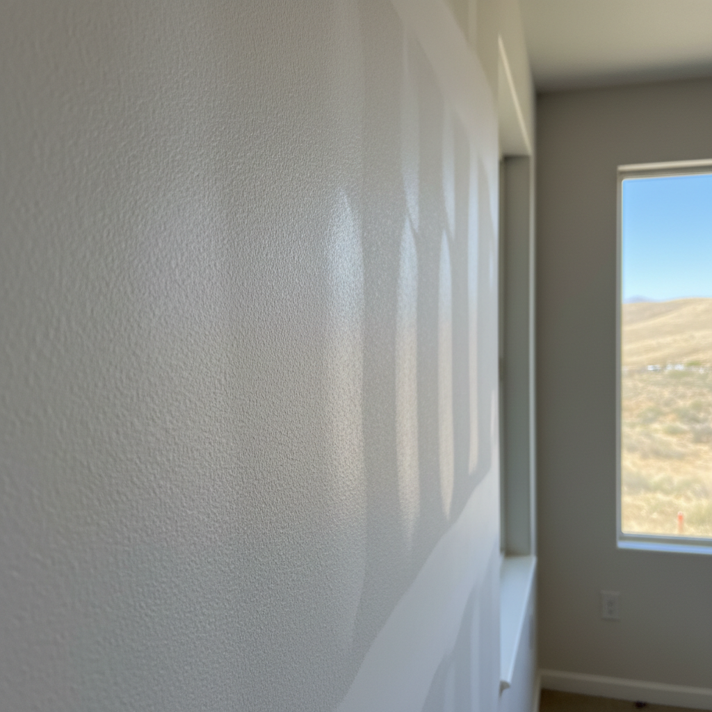 Completed drywall texturing work at a residential property in South Jordan, UT
