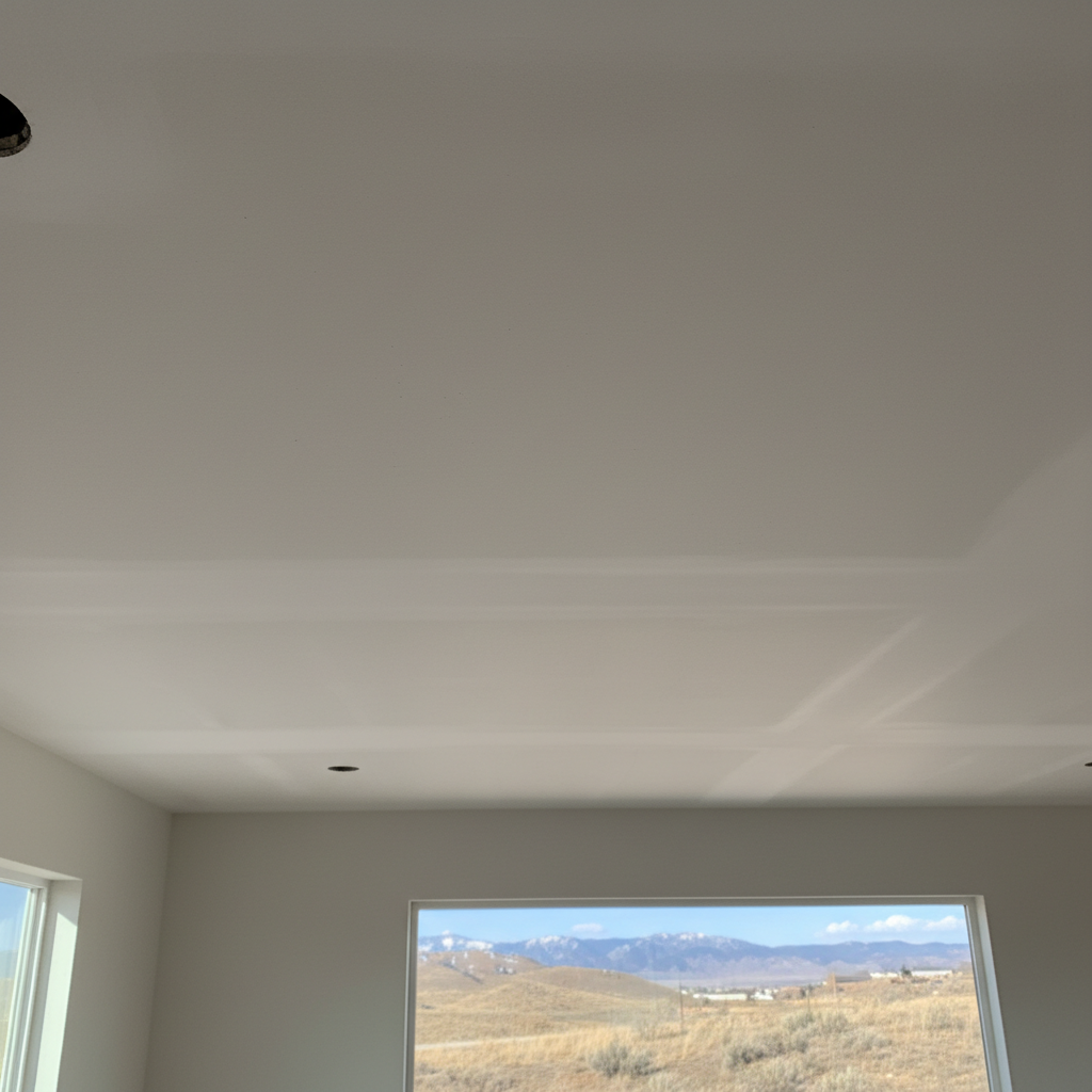 Completed ceiling drywall installation work at a residential property in West Jordan, UT