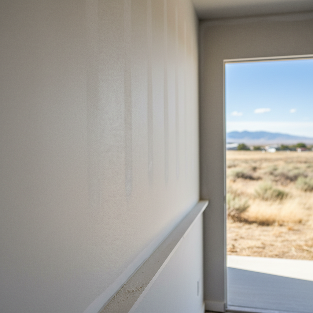 Completed drywall finishing work at a residential property in Layton, UT