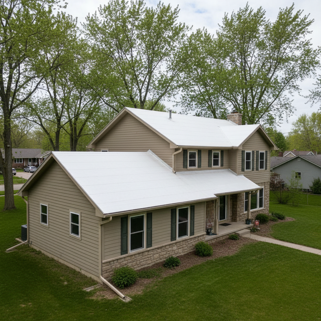 Completed commercial tpo roofing work at a residential property in Superior, WI