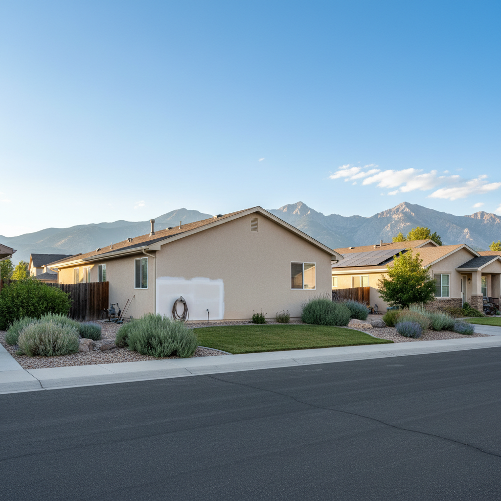Completed drywall repair work at a residential property in Sandy, UT