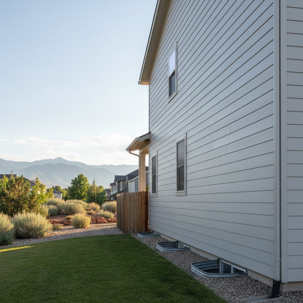 Completed cement siding work at a residential property in West Valley City, UT