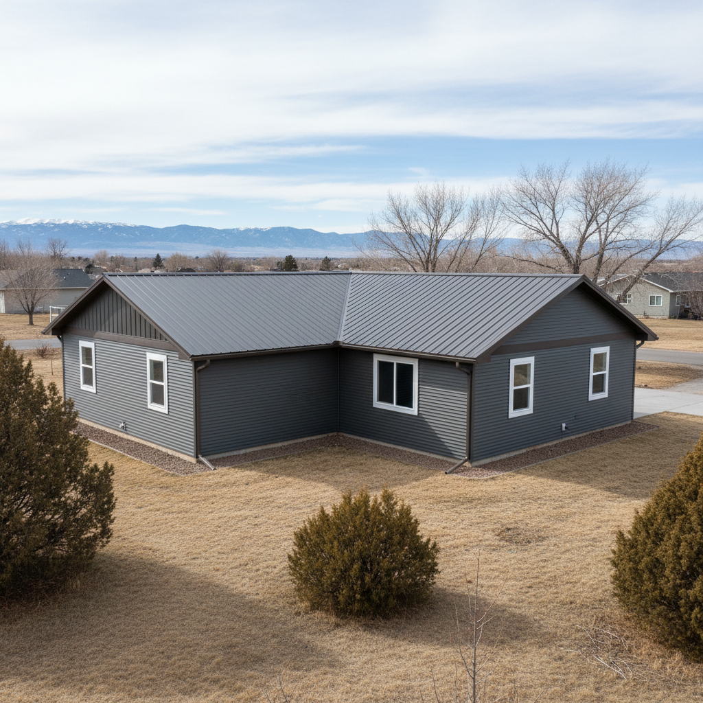 Completed metal siding work at a residential property in West Valley City, UT