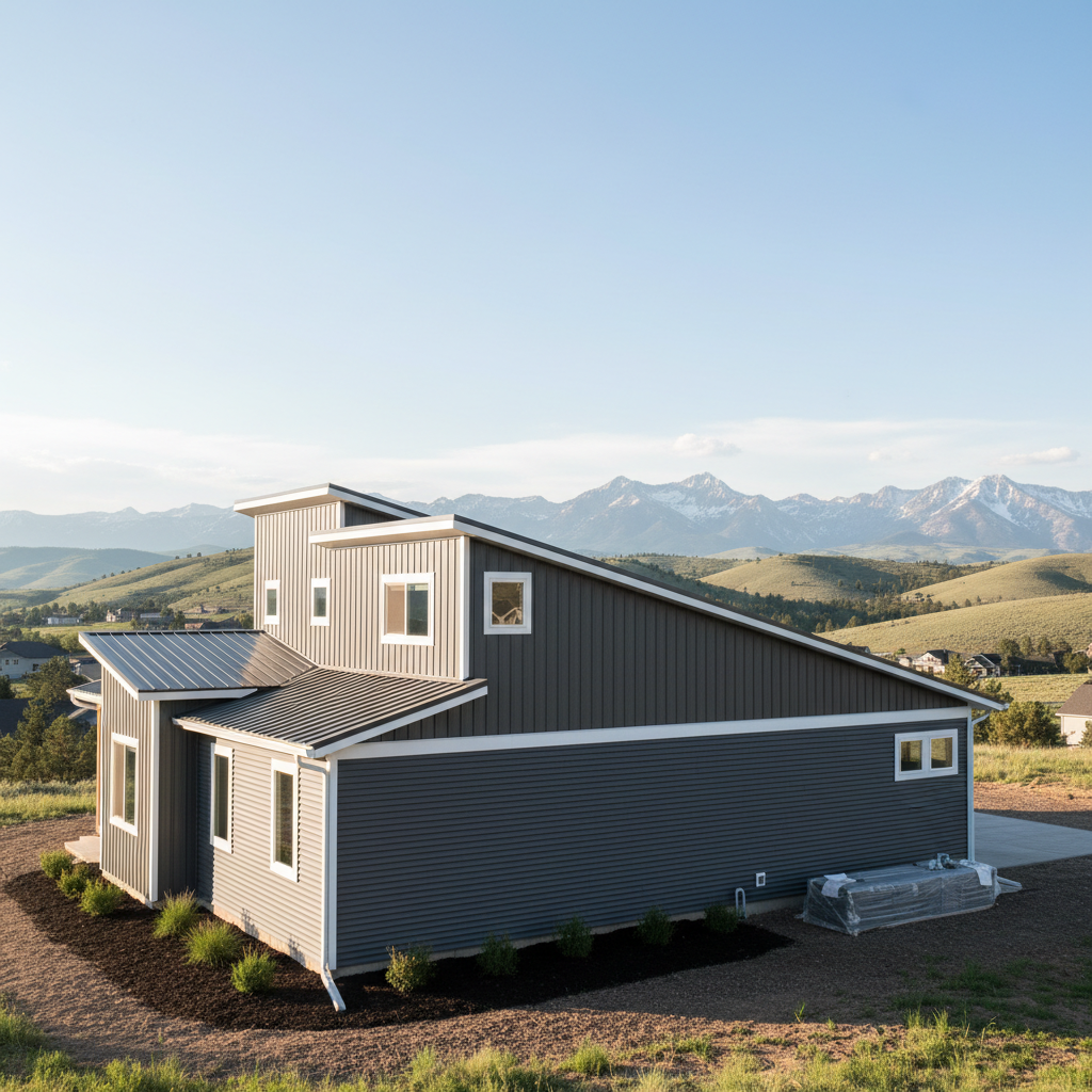 Completed metal siding work at a residential property in Provo, UT