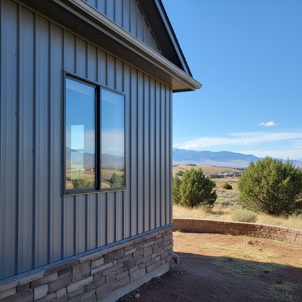 Completed metal siding work at a residential property in West Jordan, UT