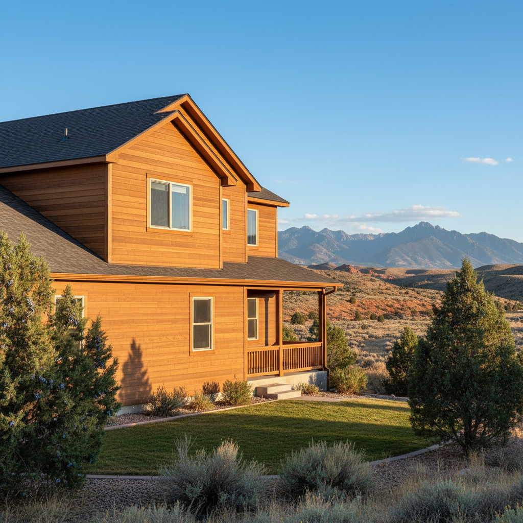 Completed wooden siding work at a residential property in West Jordan, UT