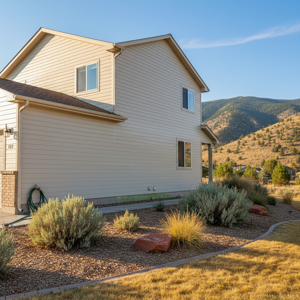 Completed siding cleaning work at a residential property in Sandy, UT