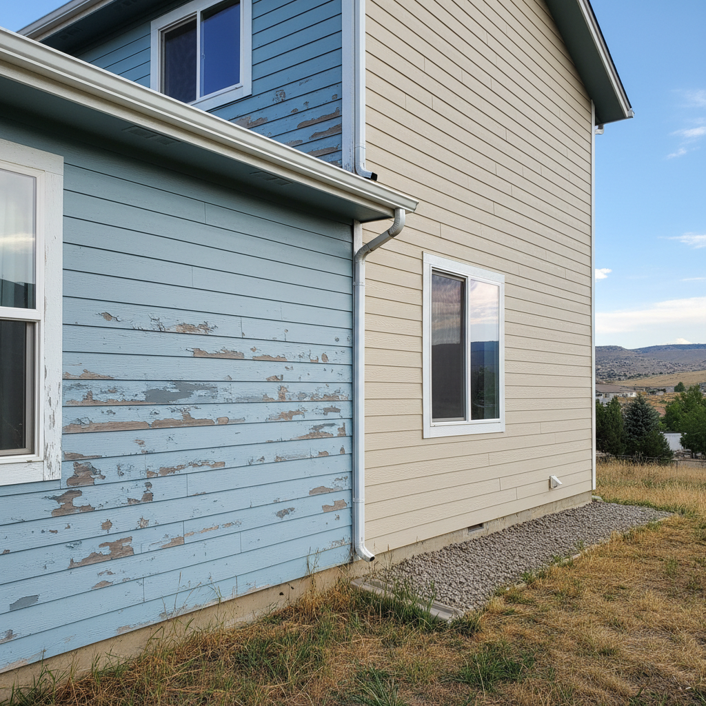 Completed vinyl siding installation work at a residential property in Orem, UT