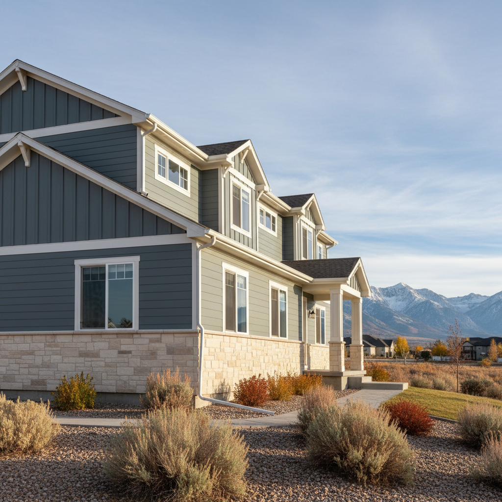 Completed siding installation work at a residential property in Layton, UT