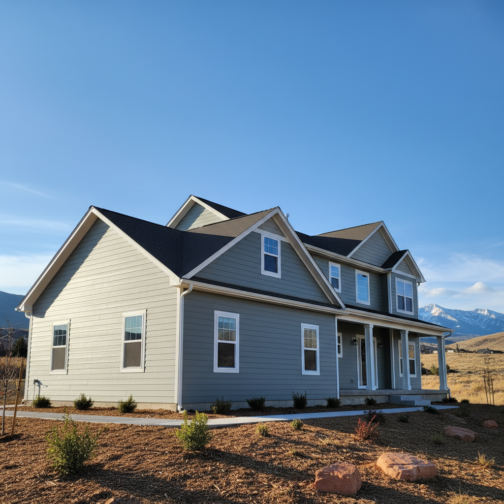 Completed vinyl siding installation work at a residential property in Sandy, UT