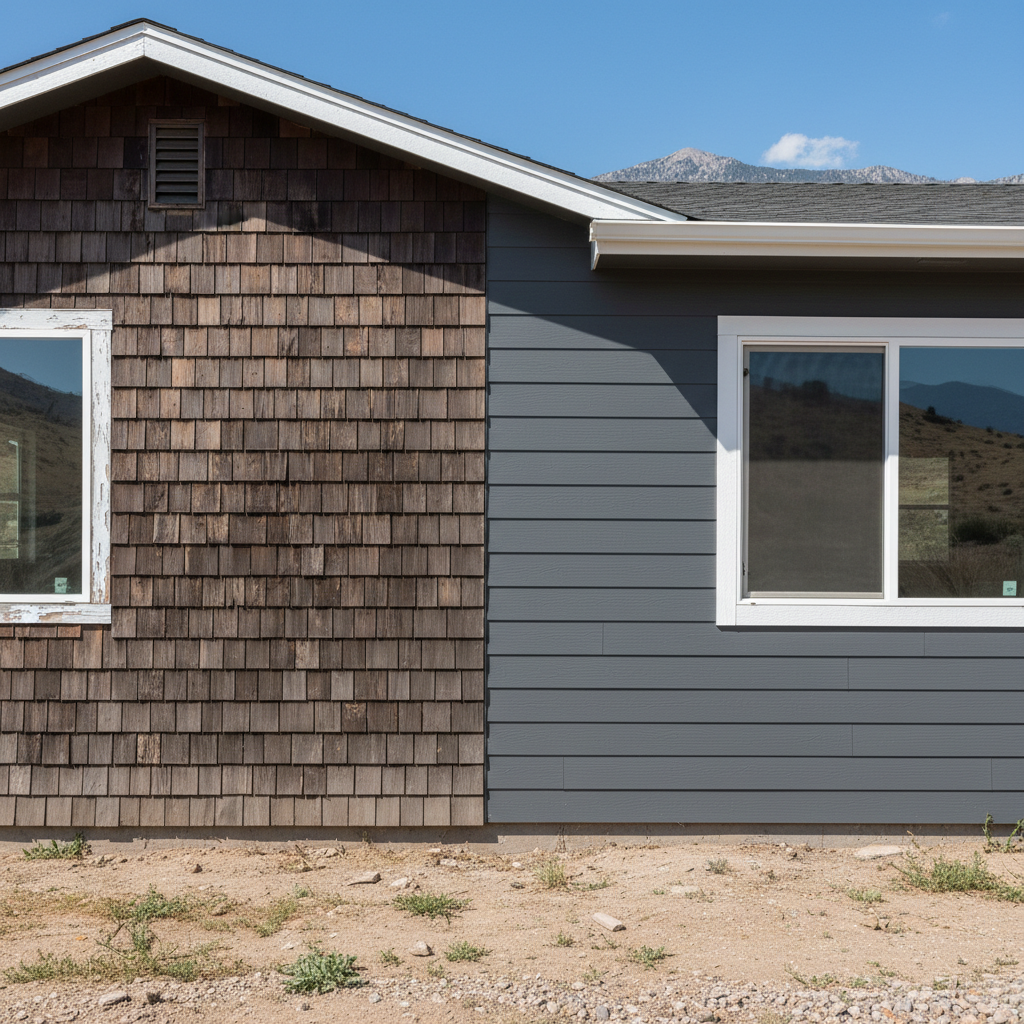 Completed siding installation work at a residential property in Lehi, UT