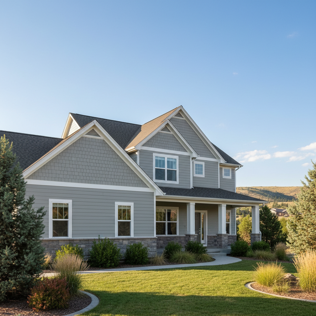 Completed siding replacement work at a residential property in Layton, UT