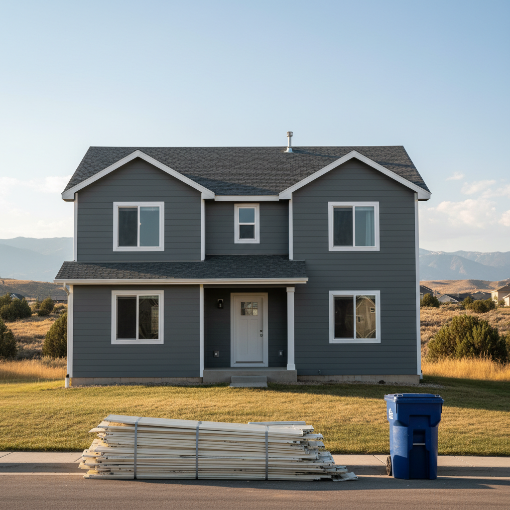 Completed siding removal work at a residential property in Taylorsville, UT