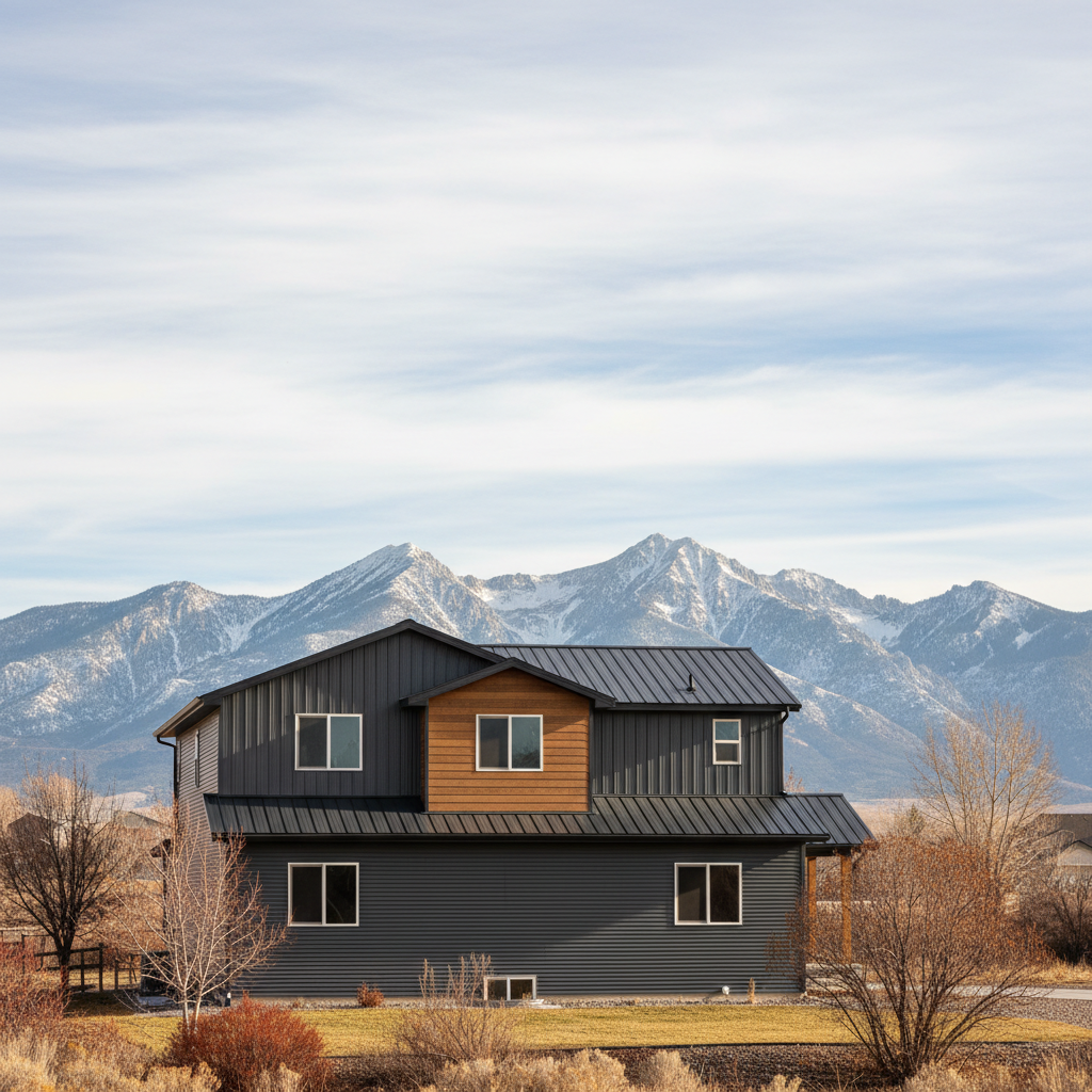 Completed metal siding work at a residential property in Sandy, UT