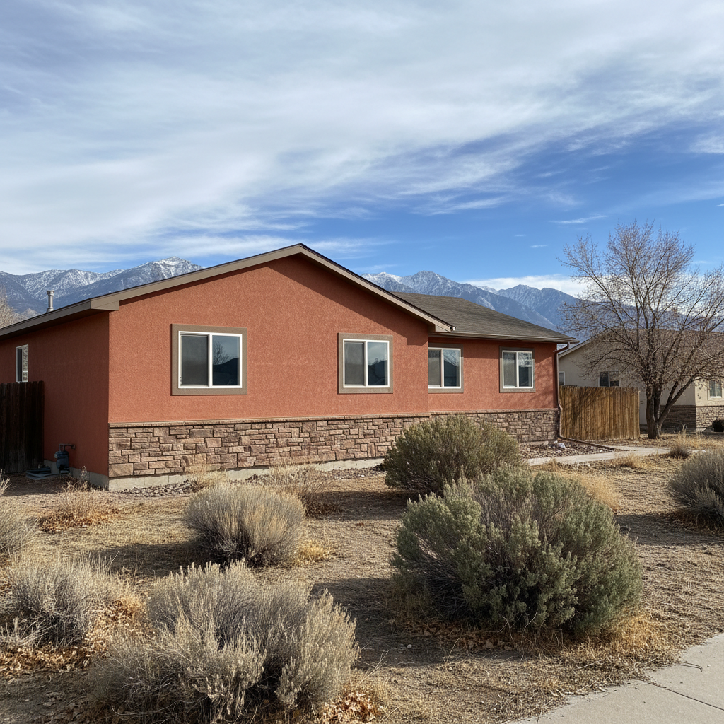 Completed stucco redashing work at a residential property in West Valley City, UT