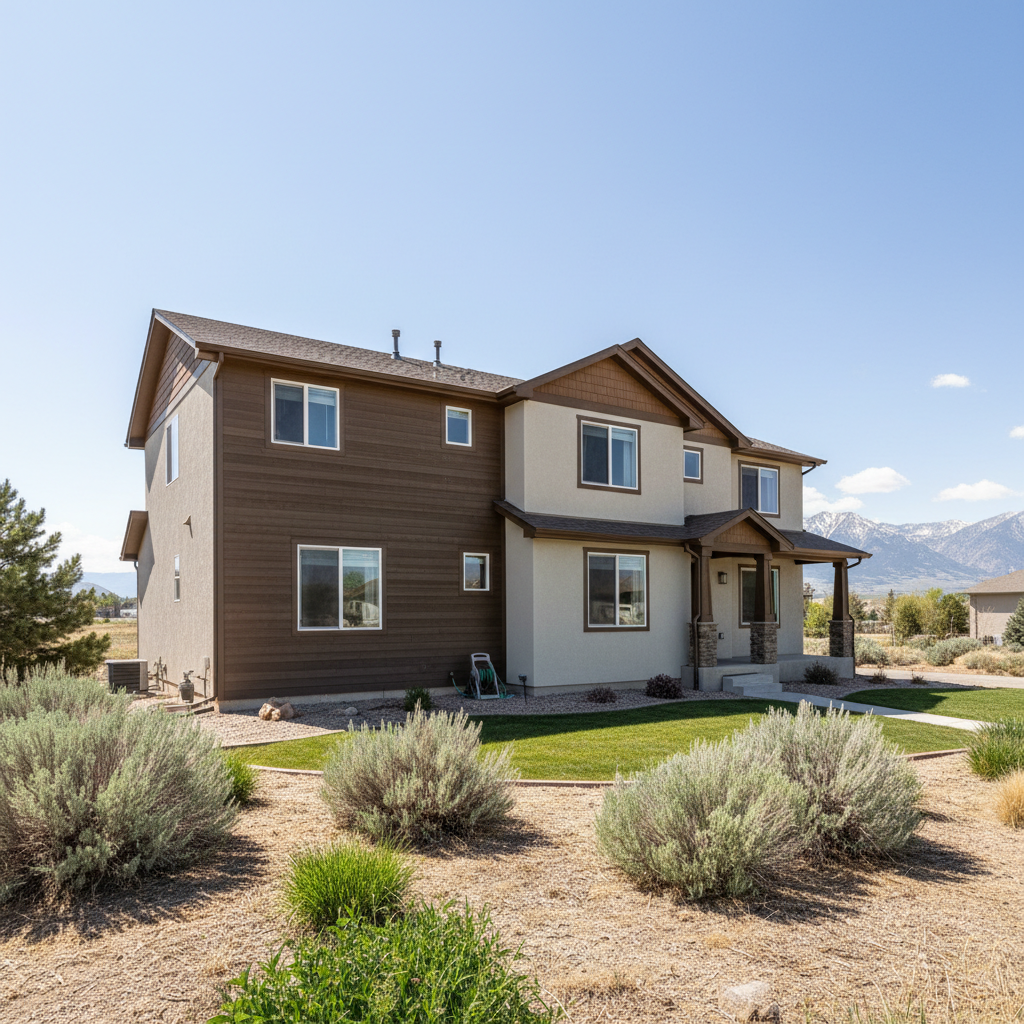 Completed siding cleaning work at a residential property in Layton, UT