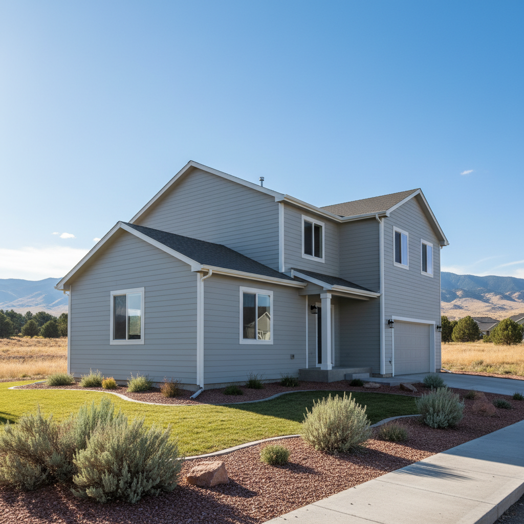 Completed vinyl siding installation work at a residential property in South Jordan, UT