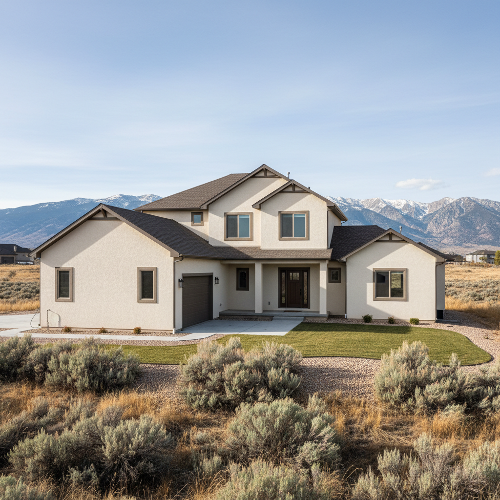 Completed residential stucco work at a residential property in Sandy, UT