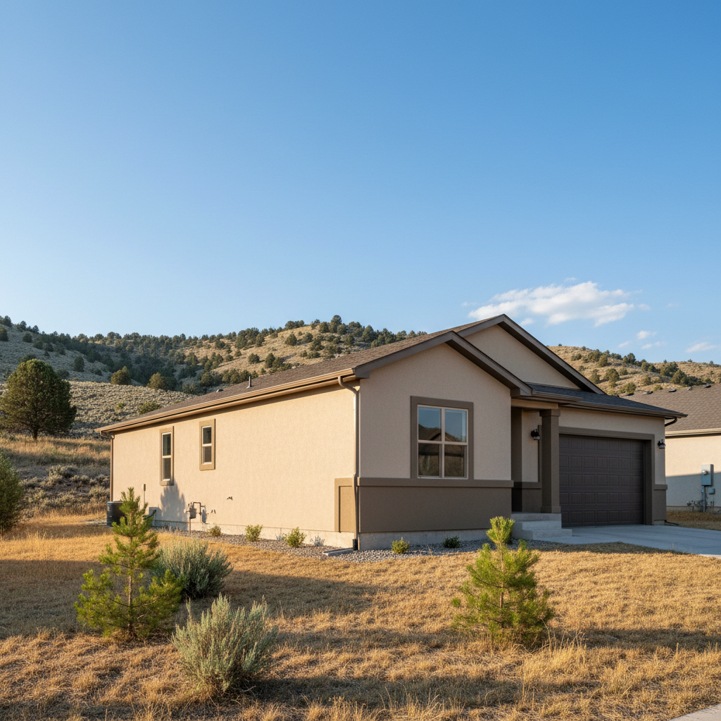Completed stucco installation work at a residential property in Provo, UT