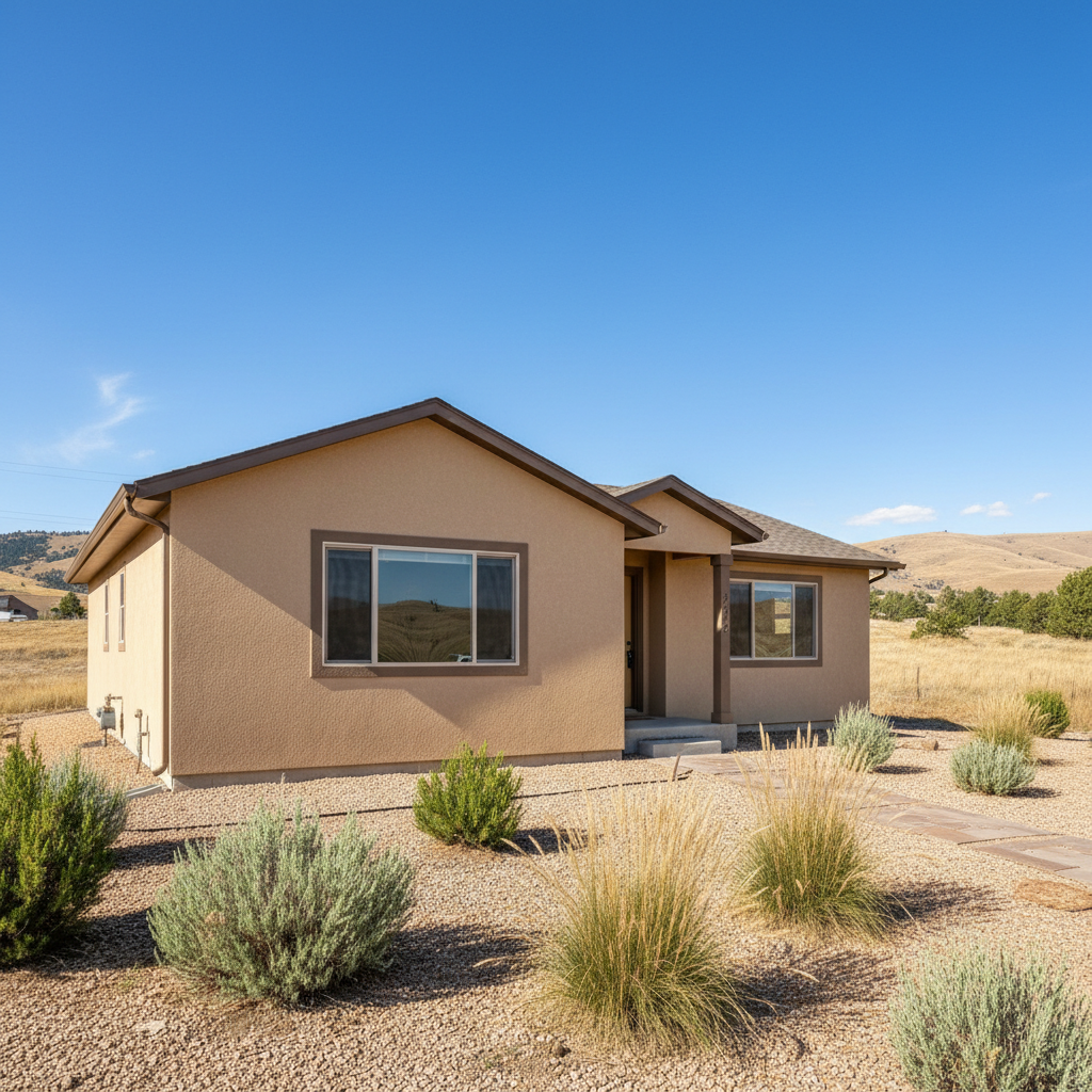 Completed stucco installation work at a residential property in Orem, UT