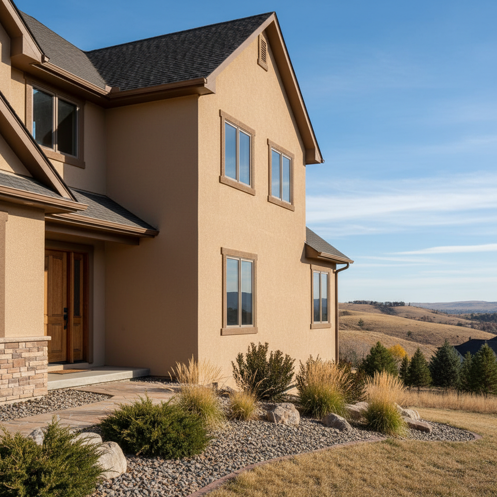 Completed stucco replacement work at a residential property in Sandy, UT