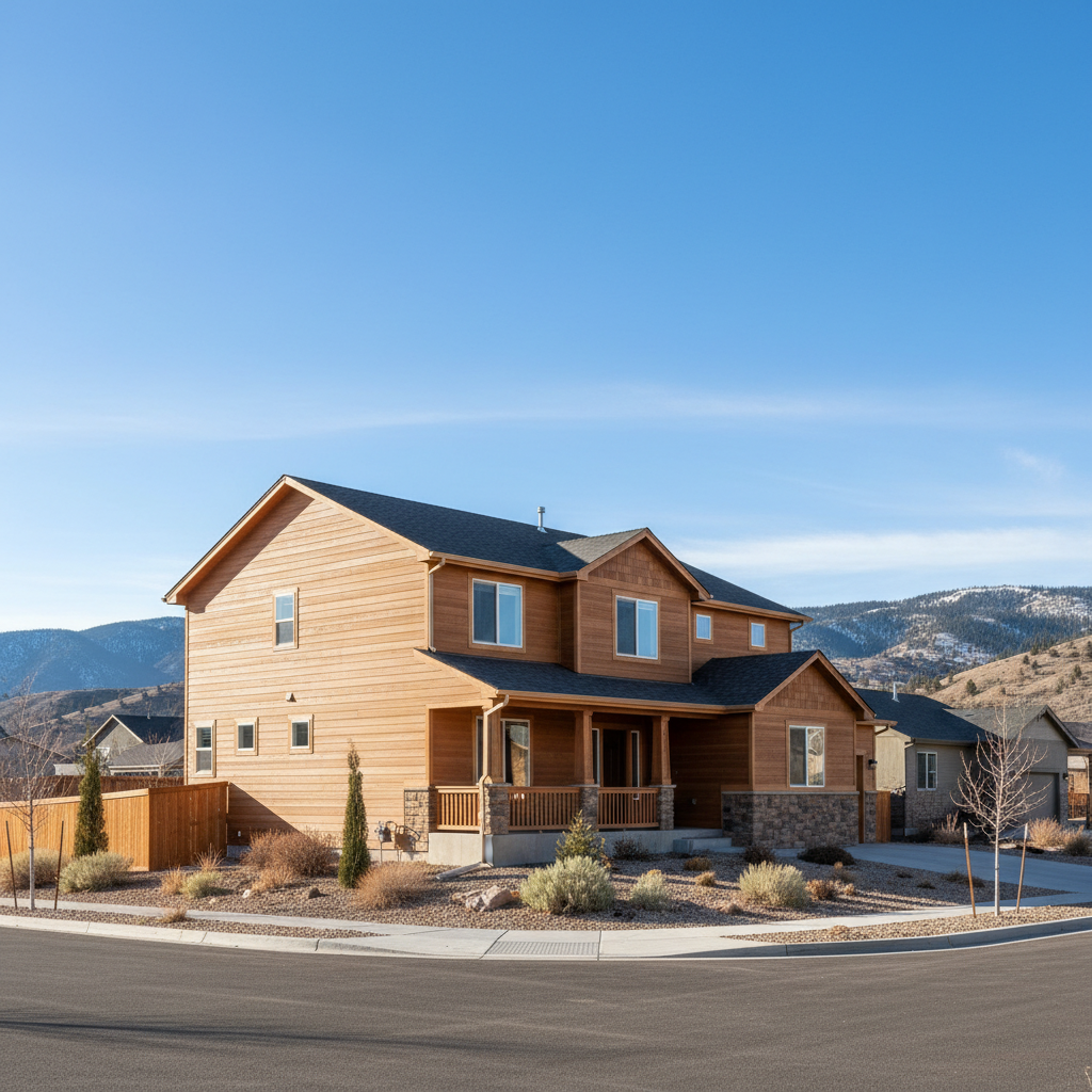 Completed wooden siding work at a residential property in Layton, UT