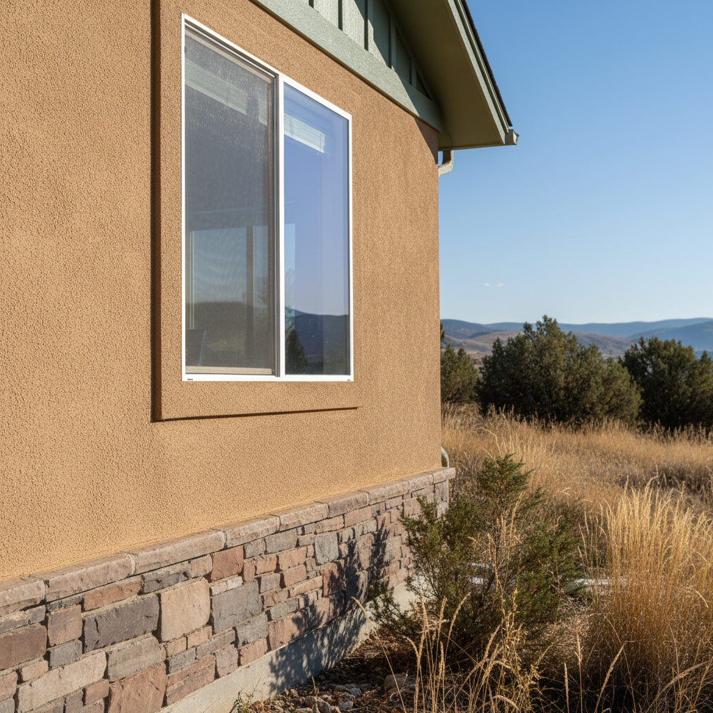 Completed stucco repair work at a residential property in Ogden, UT