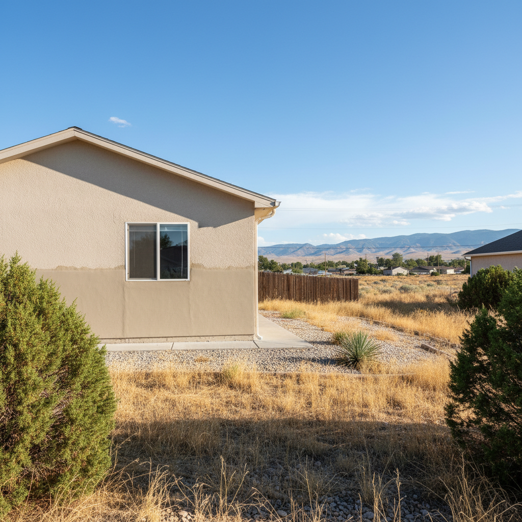 Completed stucco repair work at a residential property in Orem, UT