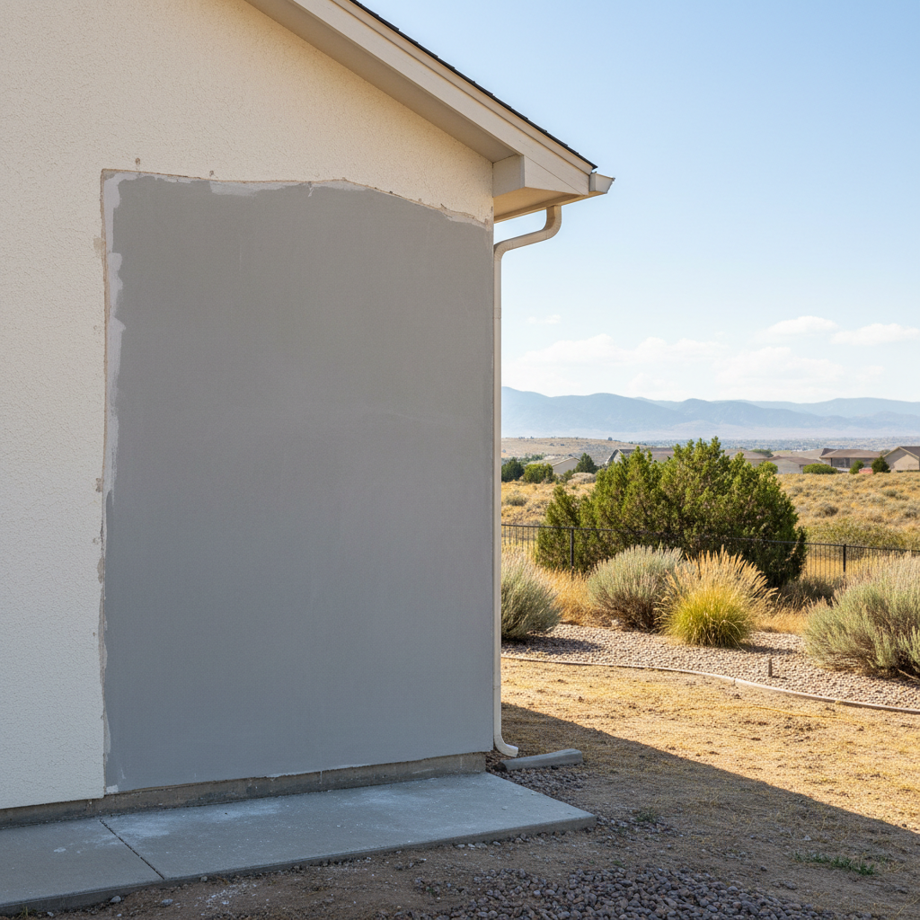 Completed stucco removal work at a residential property in South Jordan, UT