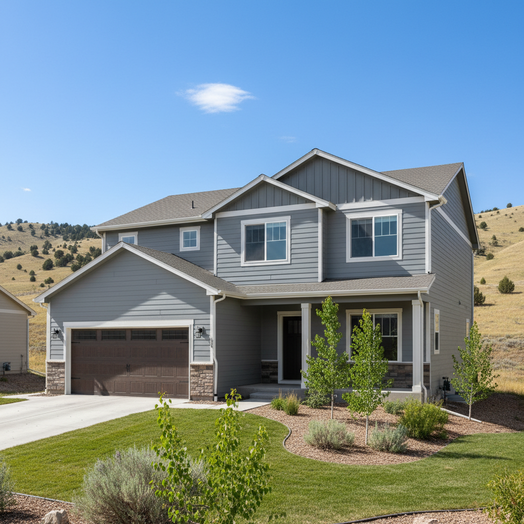 Completed cement siding work at a residential property in Lehi, UT