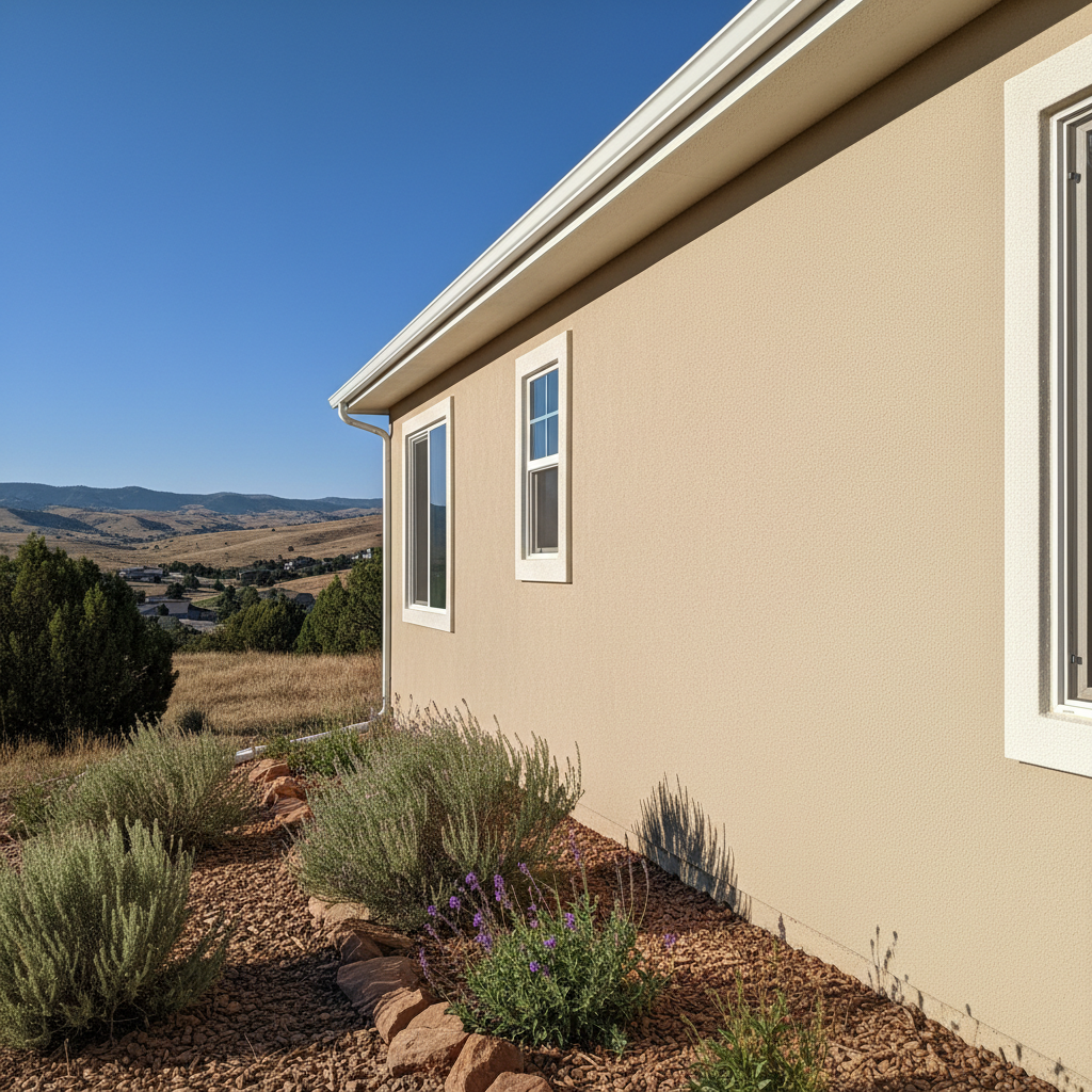 Completed stucco painting work at a residential property in Eagle Mountain, UT