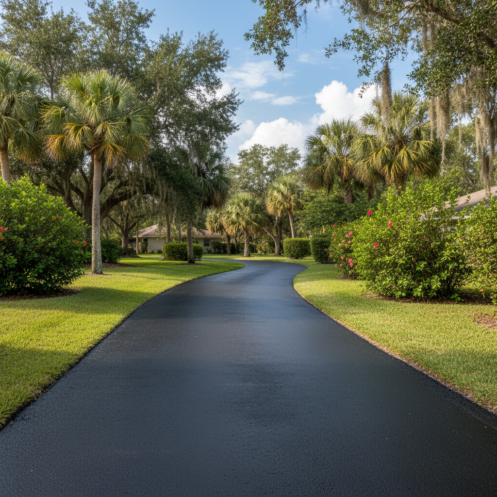 Completed slurry coating work at a residential property in Bradenton, FL