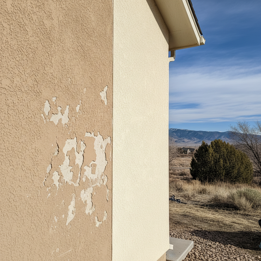 Completed stucco installation work at a residential property in Herriman, UT