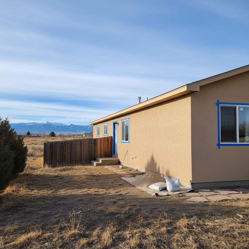 Completed stucco installation work at a residential property in Ogden, UT