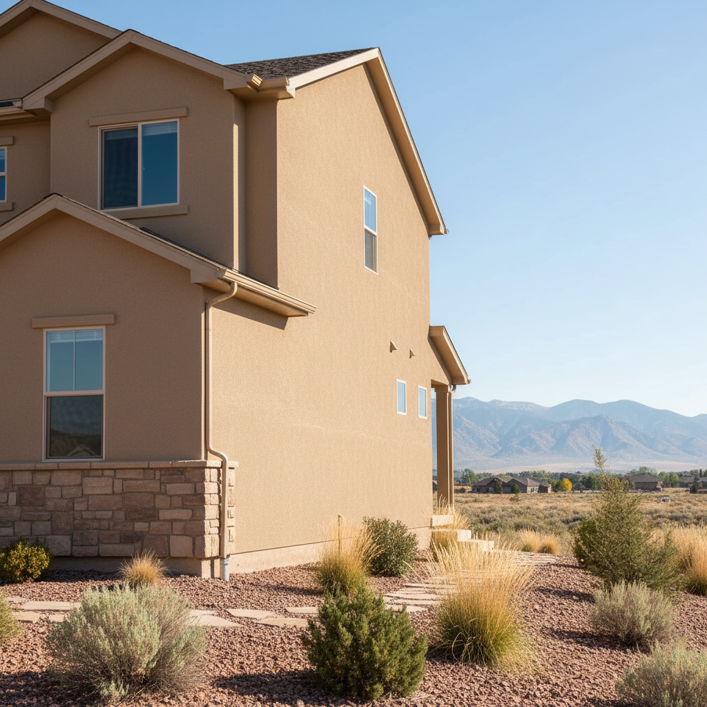 Completed stucco replacement work at a residential property in Herriman, UT
