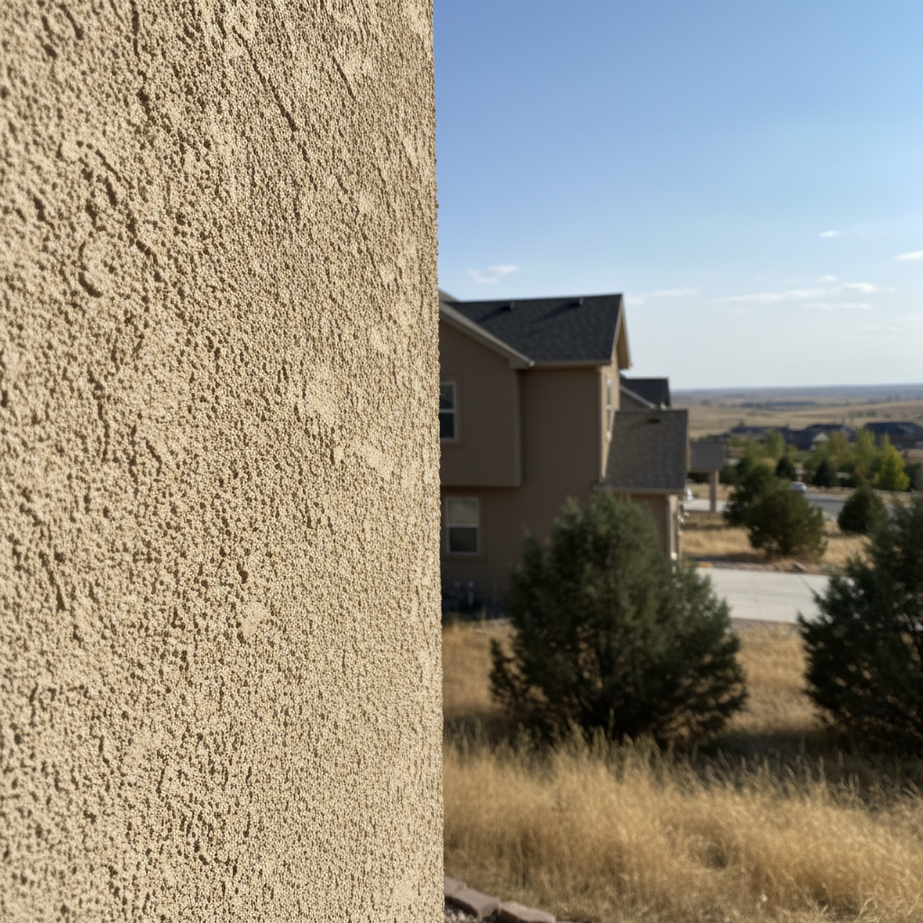 Completed stucco repair work at a residential property in Herriman, UT