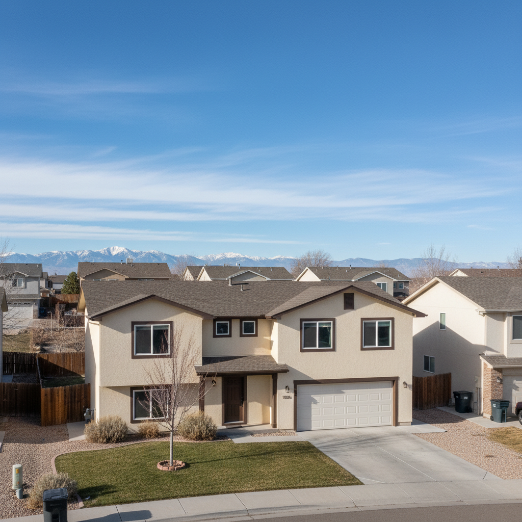 Completed stucco painting work at a residential property in Taylorsville, UT