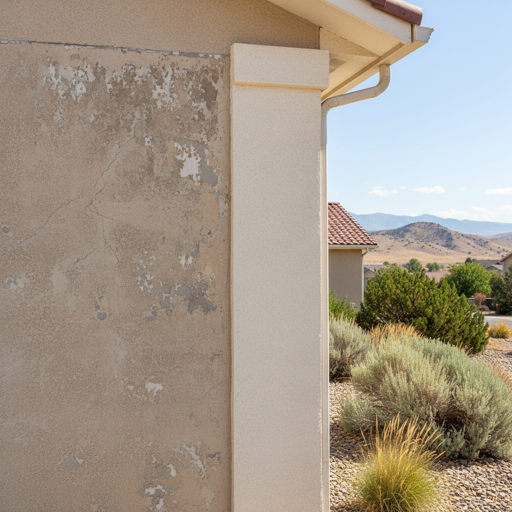 Completed stucco redashing work at a residential property in Draper, UT