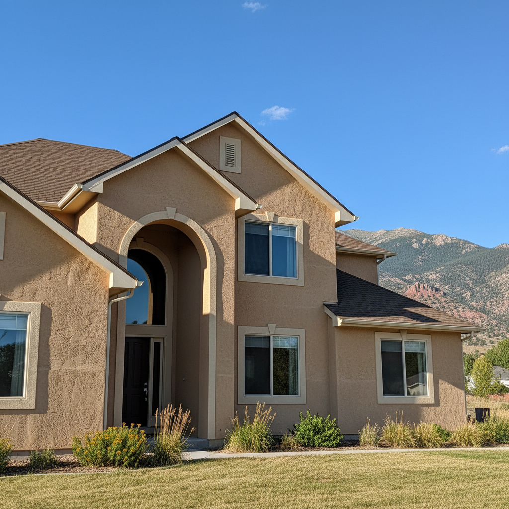 Completed residential stucco work at a residential property in Ogden, UT