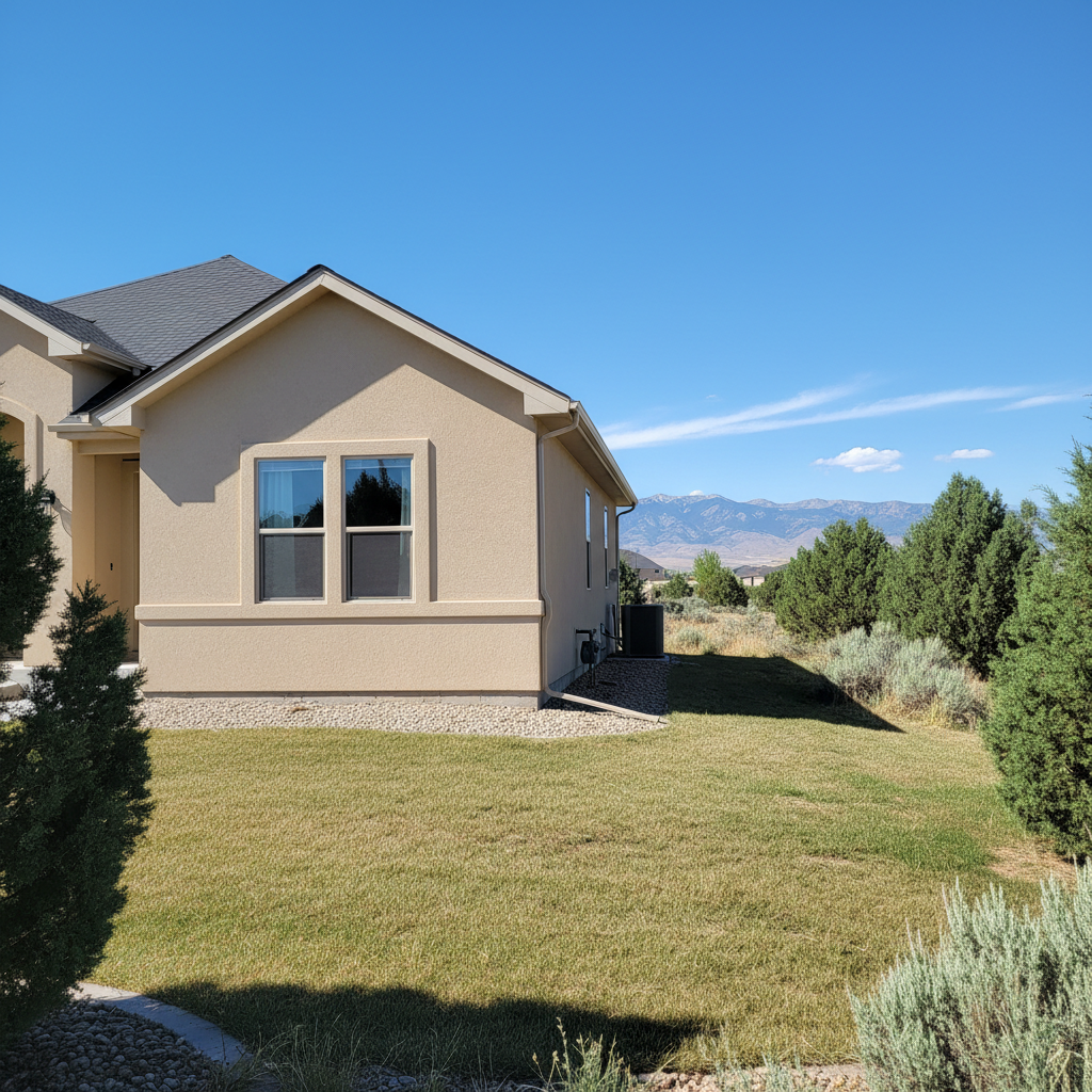 Completed residential stucco work at a residential property in Saratoga Springs, UT