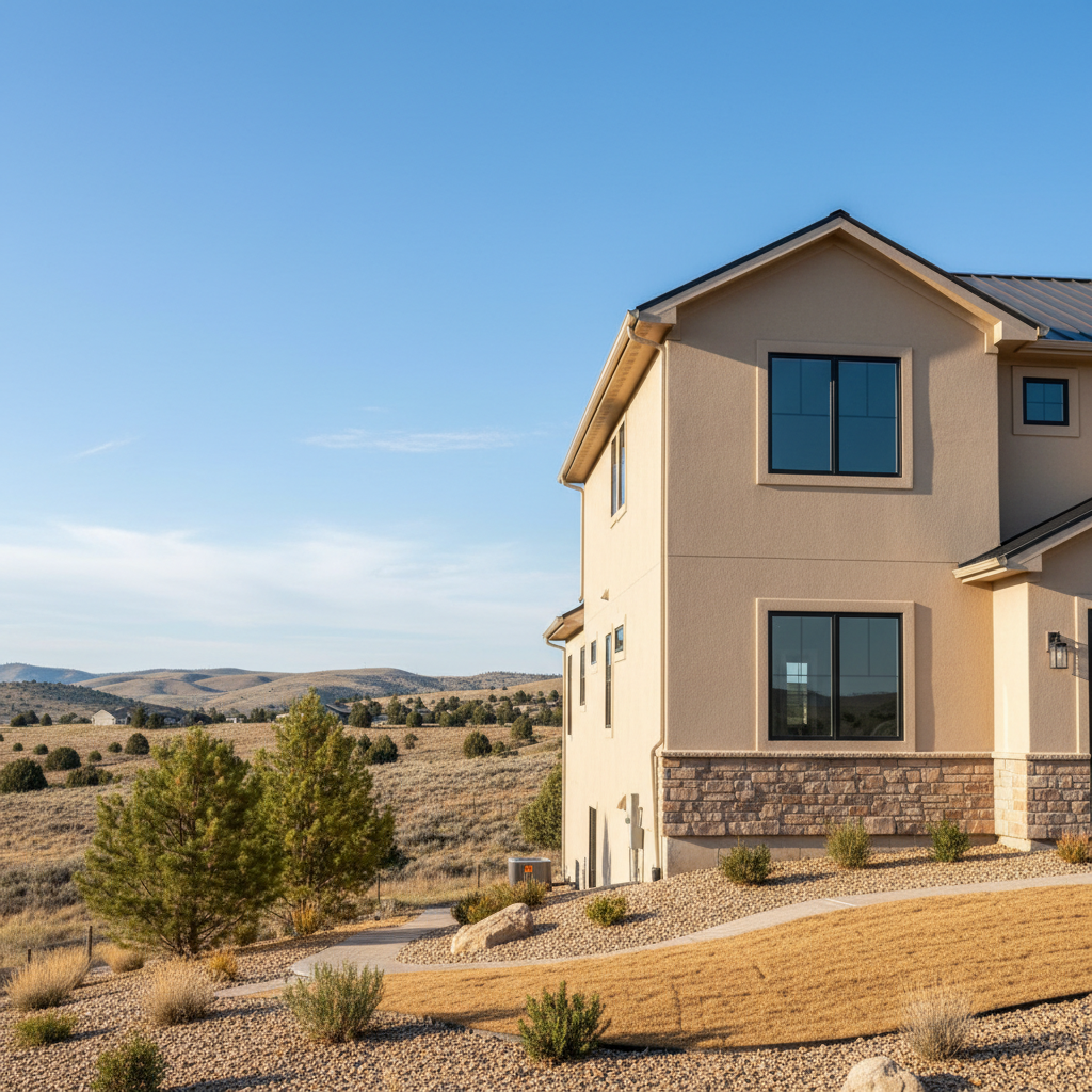 Completed commercial stucco work at a residential property in Eagle Mountain, UT