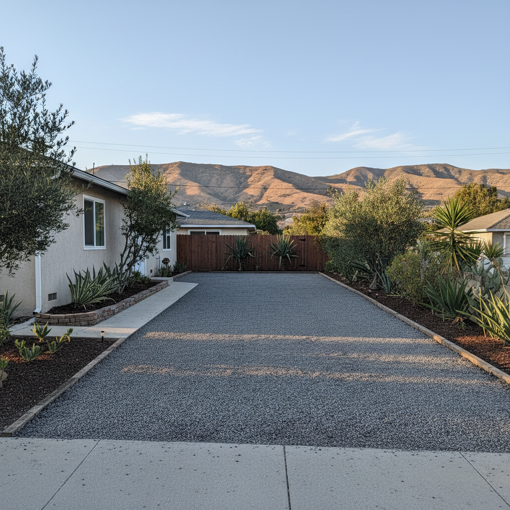 Completed asphalt milling work at a residential property in Van Nuys, CA
